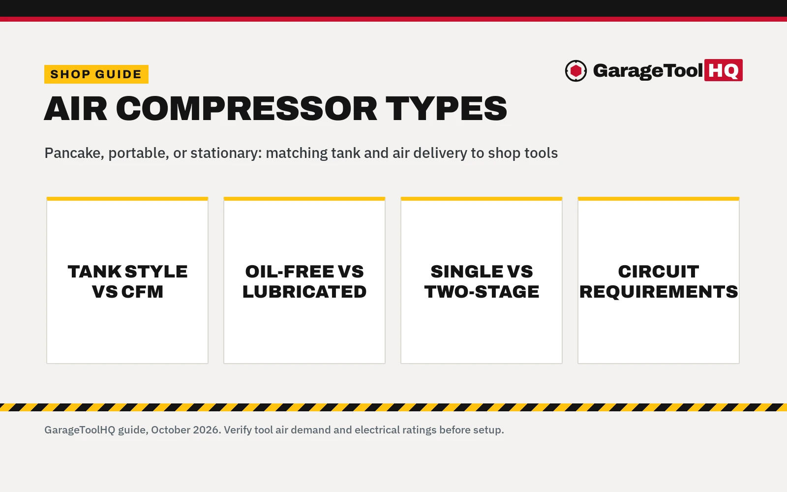 Air Compressor Types: Complete Guide for Home Garages