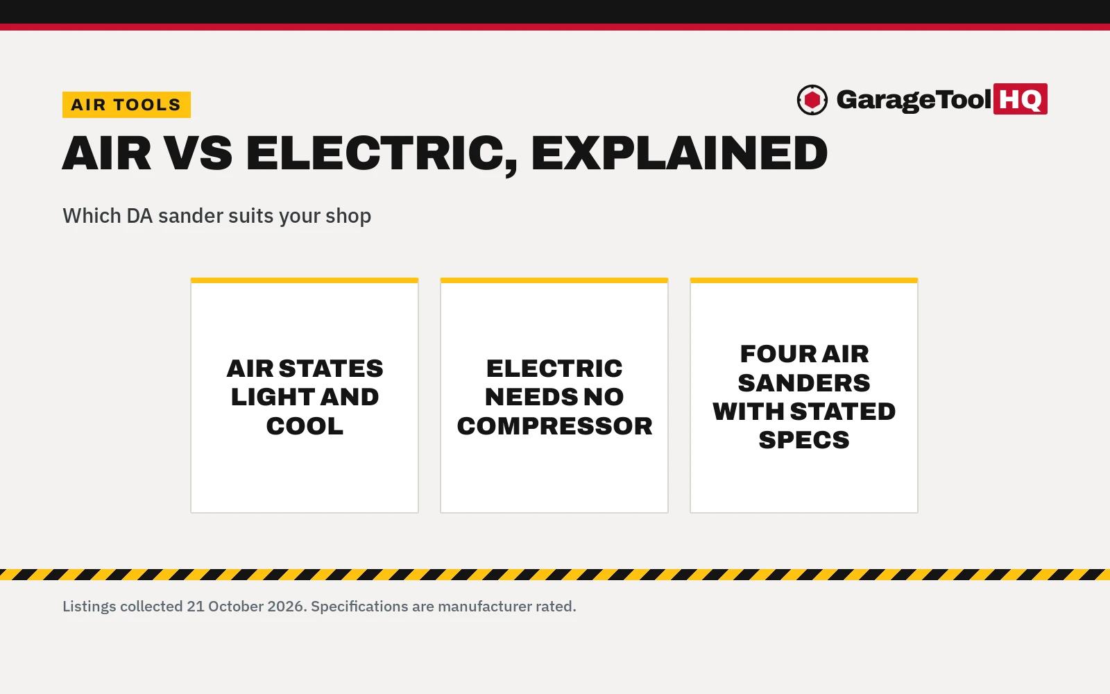 Air vs Electric DA Sander: Which One Should You Buy?