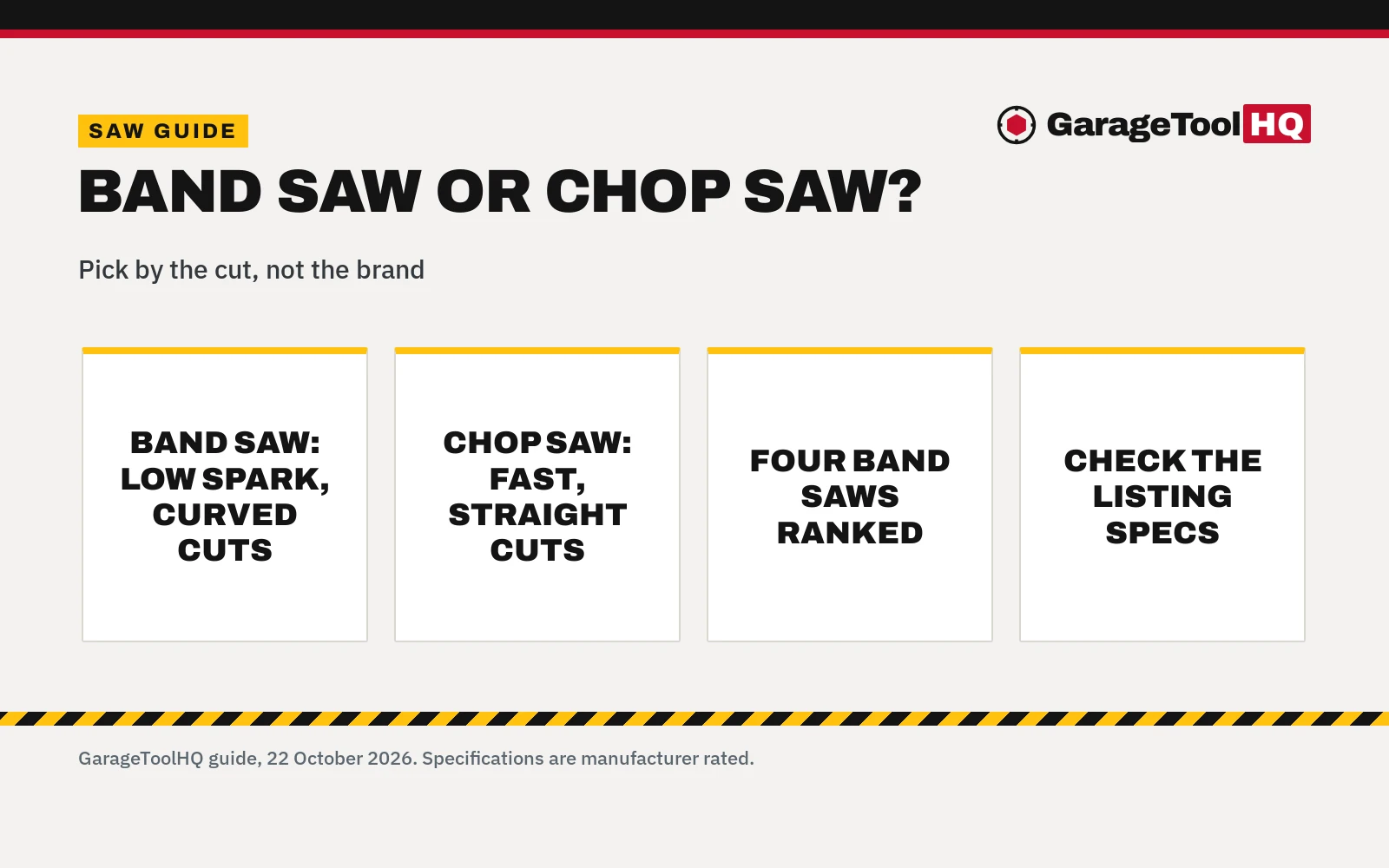 Bandsaw vs Chop Saw: Which One Should You Buy?