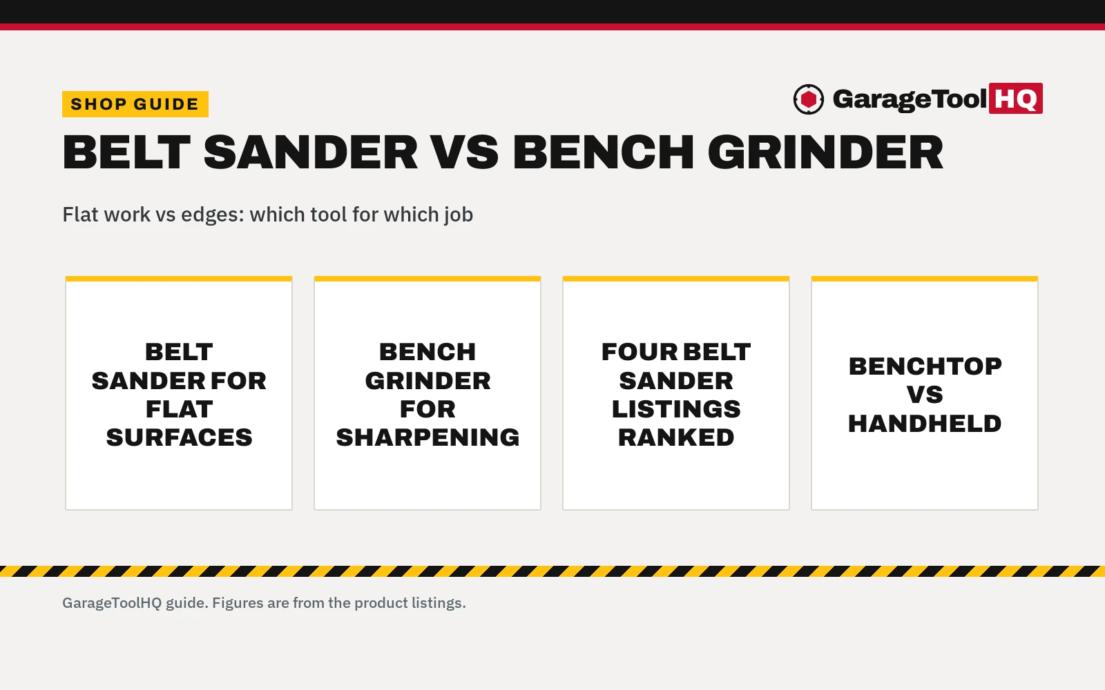 Belt Sander vs Bench Grinder: Which One Should You Buy?