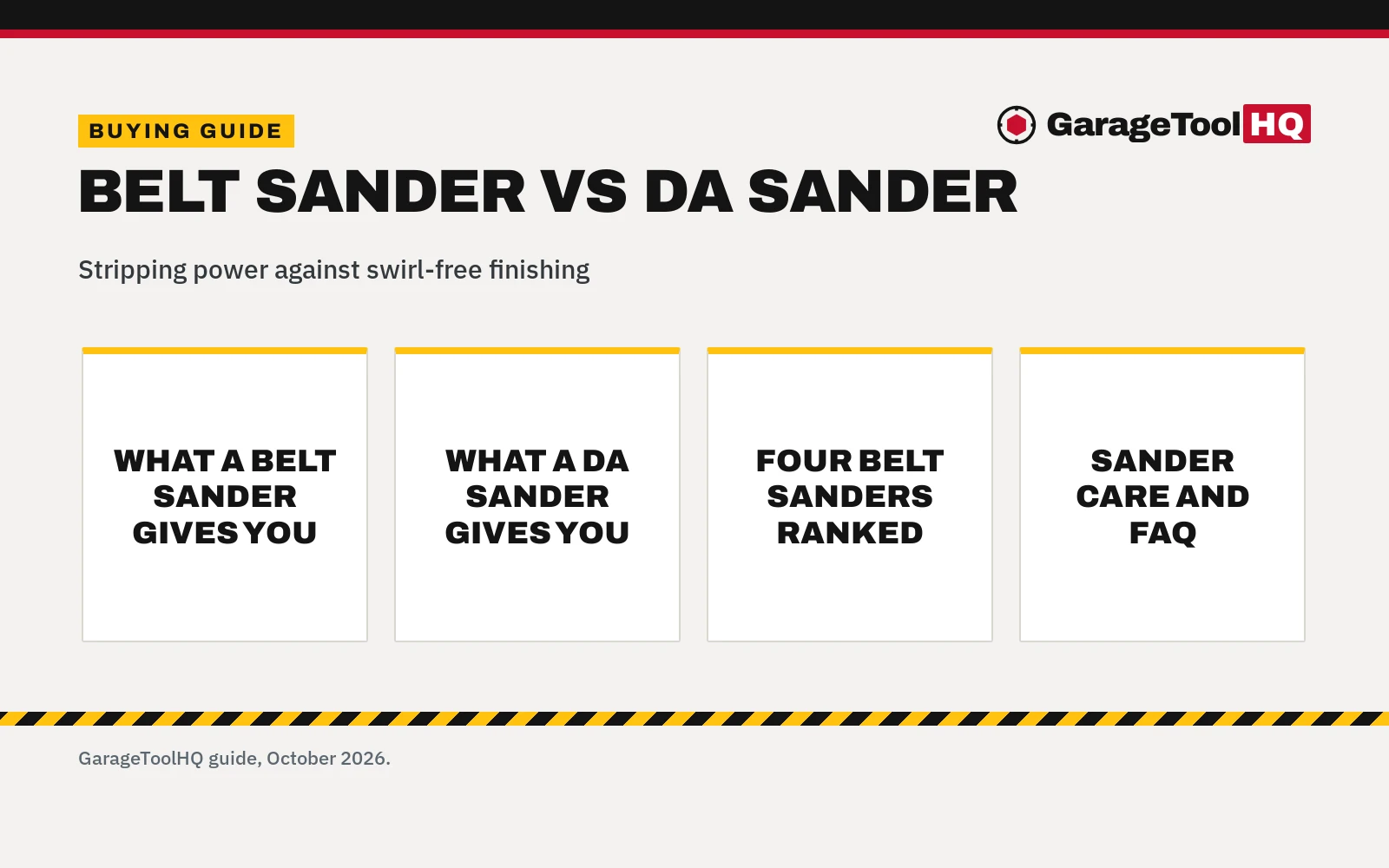 Belt Sander vs DA Sander: Which One to Buy? (2026)