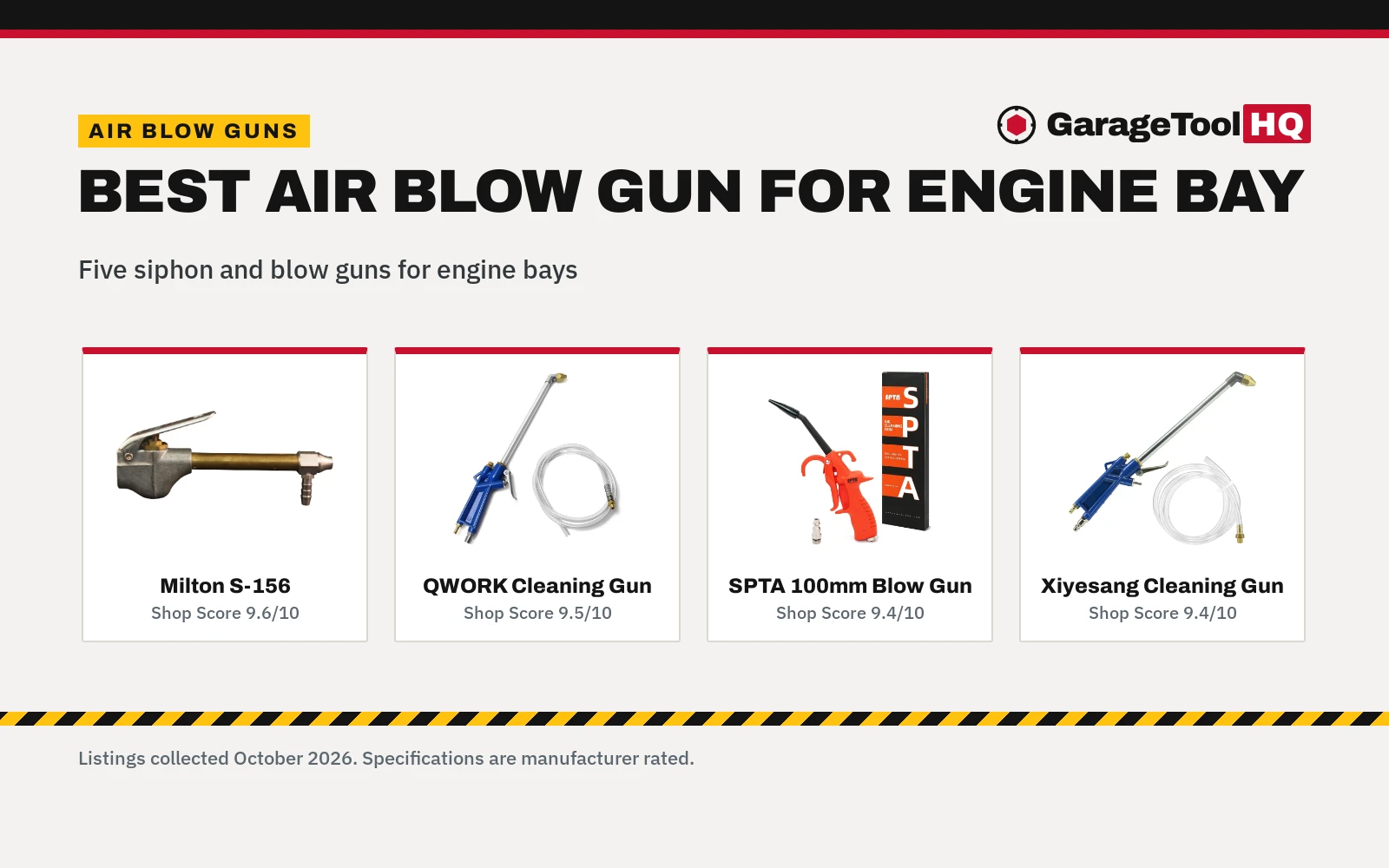 Best Air Blow Gun for Engine Bay (2026): 5 Picks Compared