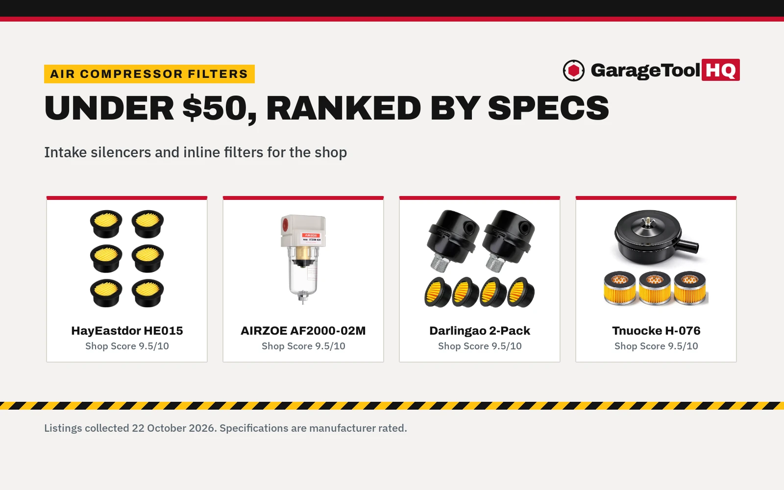 Best Air Compressor Filter Under $50 (2026): 5 Picks