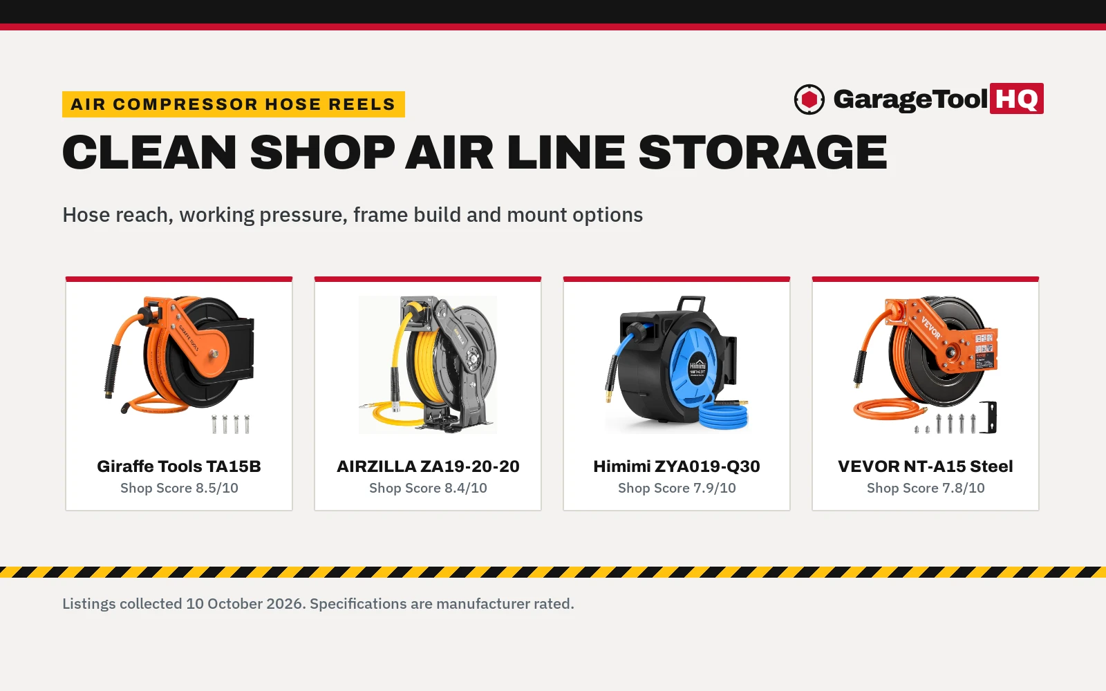 Best Air Compressor Hose Reel: 5 Retractable Reels Compared (2026)