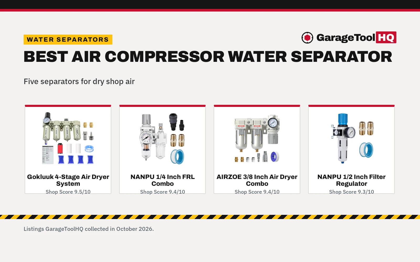 Best Air Compressor Water Separator: 5 Picks