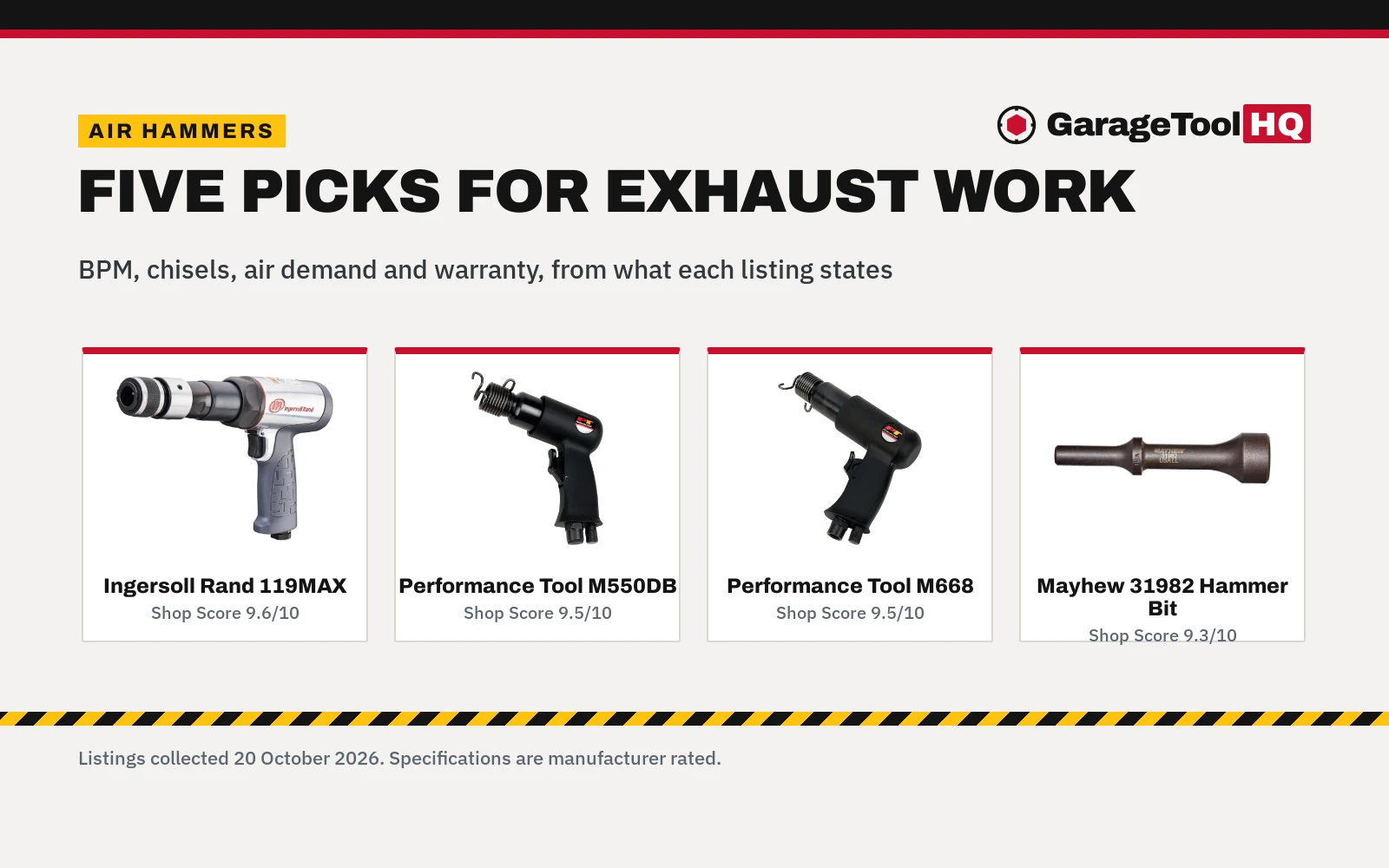 Best Air Hammer for Exhaust Work (2026)