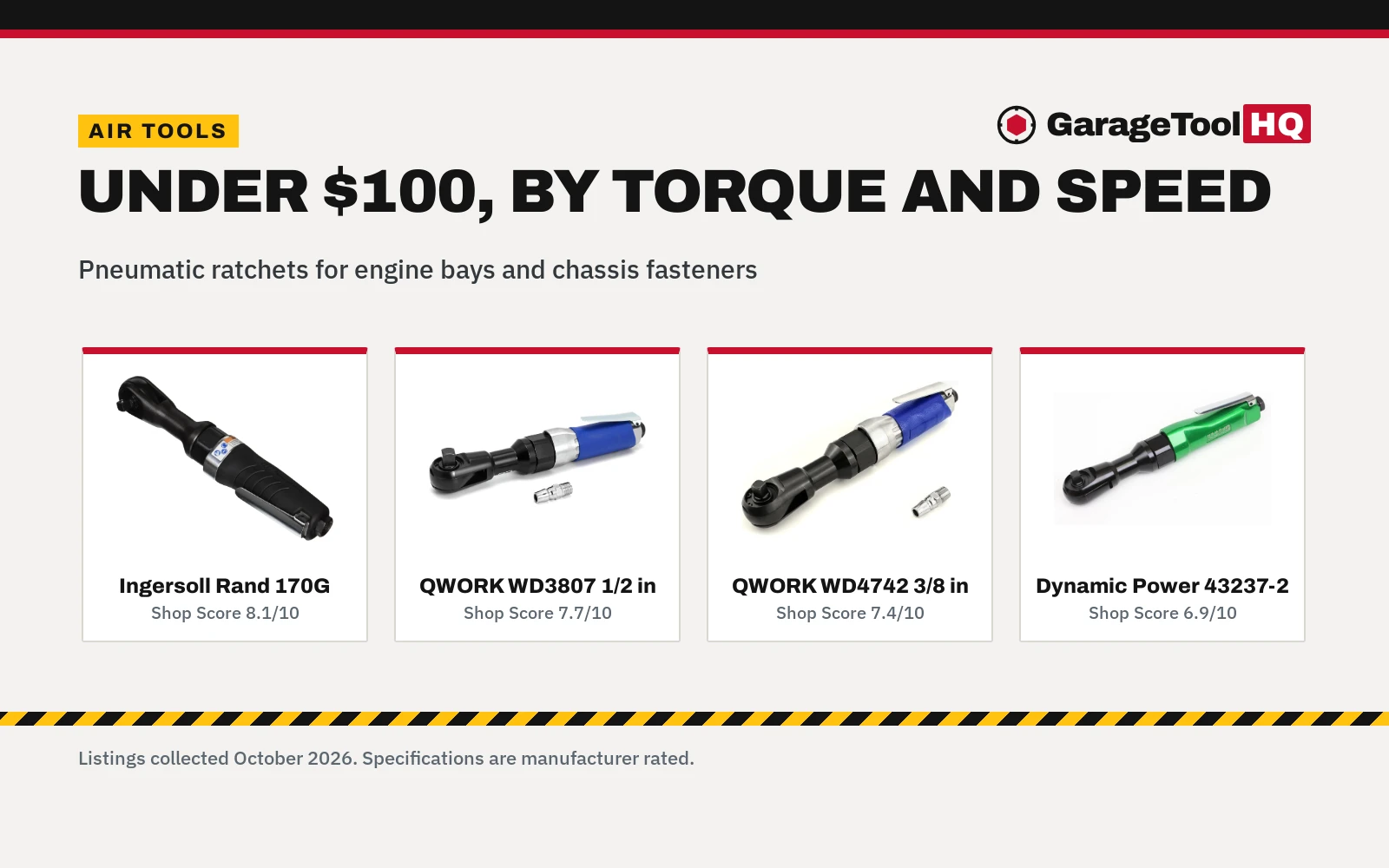 Best Air Ratchet Under $100 (2026): 4 Picks Compared