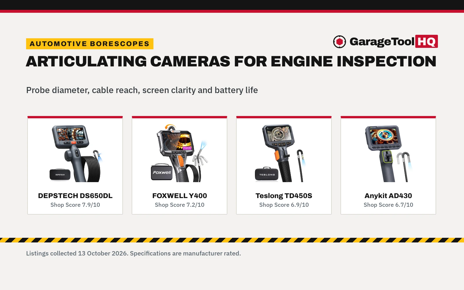 Best Automotive Borescope (2026): 5 Articulating Scopes Compared