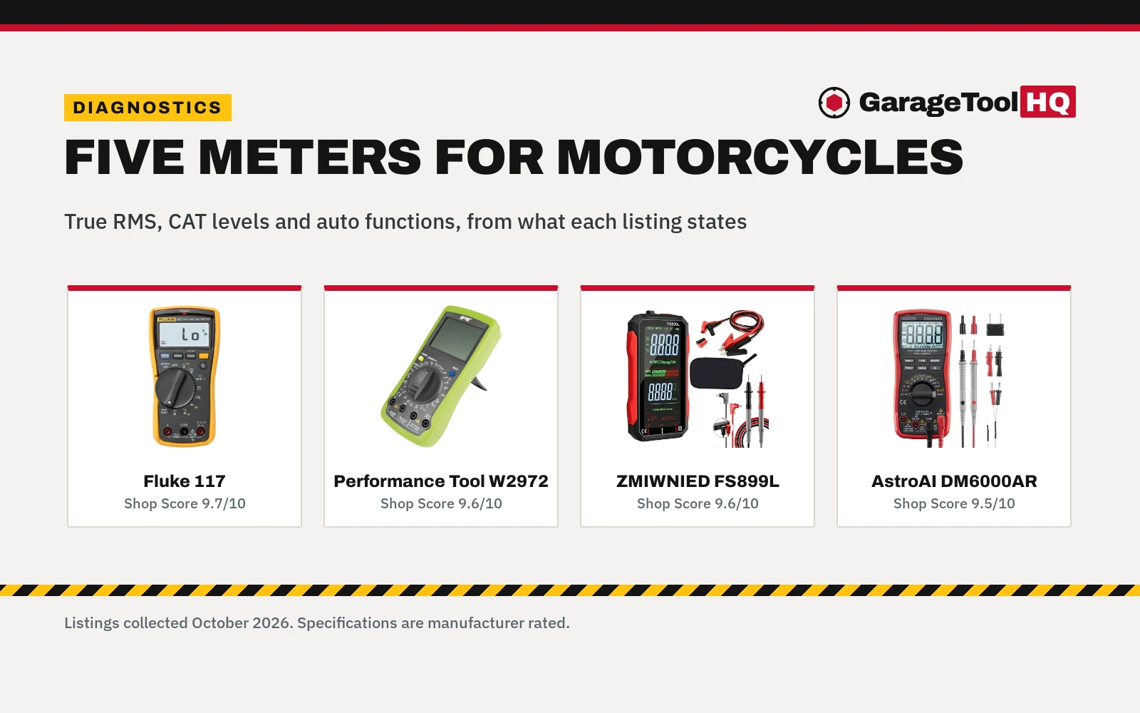 Best Automotive Multimeter for Motorcycles (2026): 5 Meters