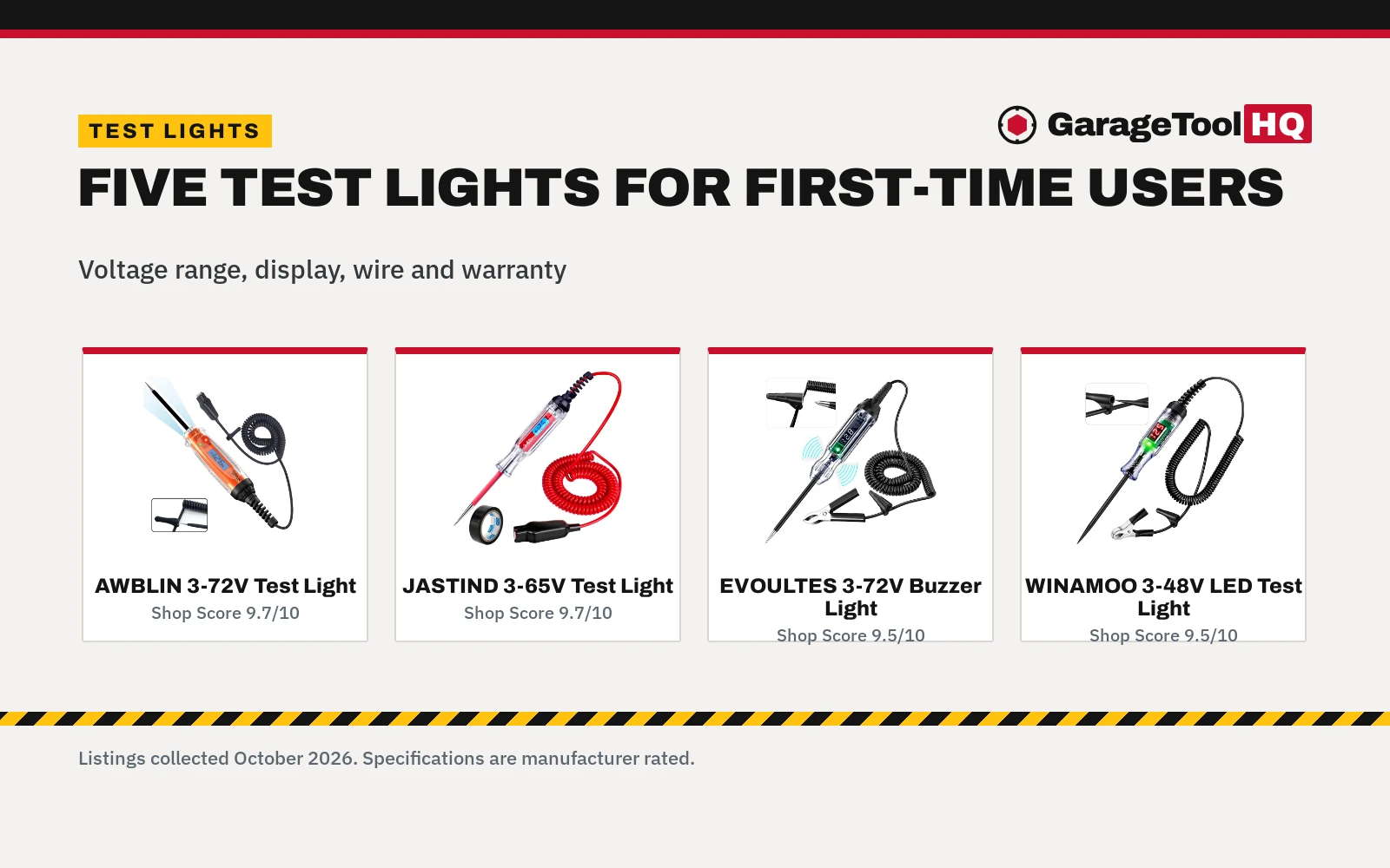 Best Automotive Test Light for Beginners (2026): 5 Compared