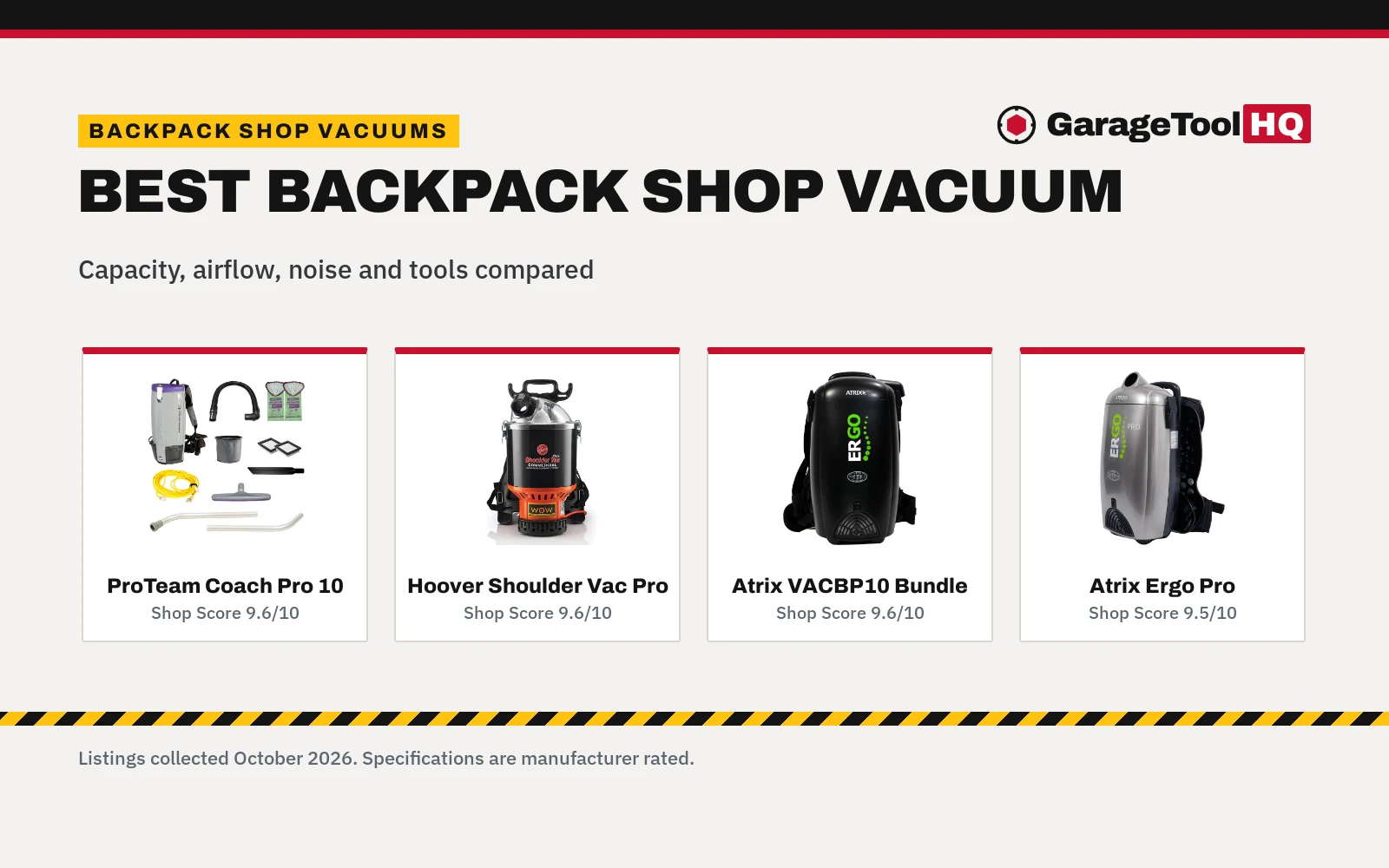 Best Backpack Shop Vacuum (2026): 5 Picks Compared