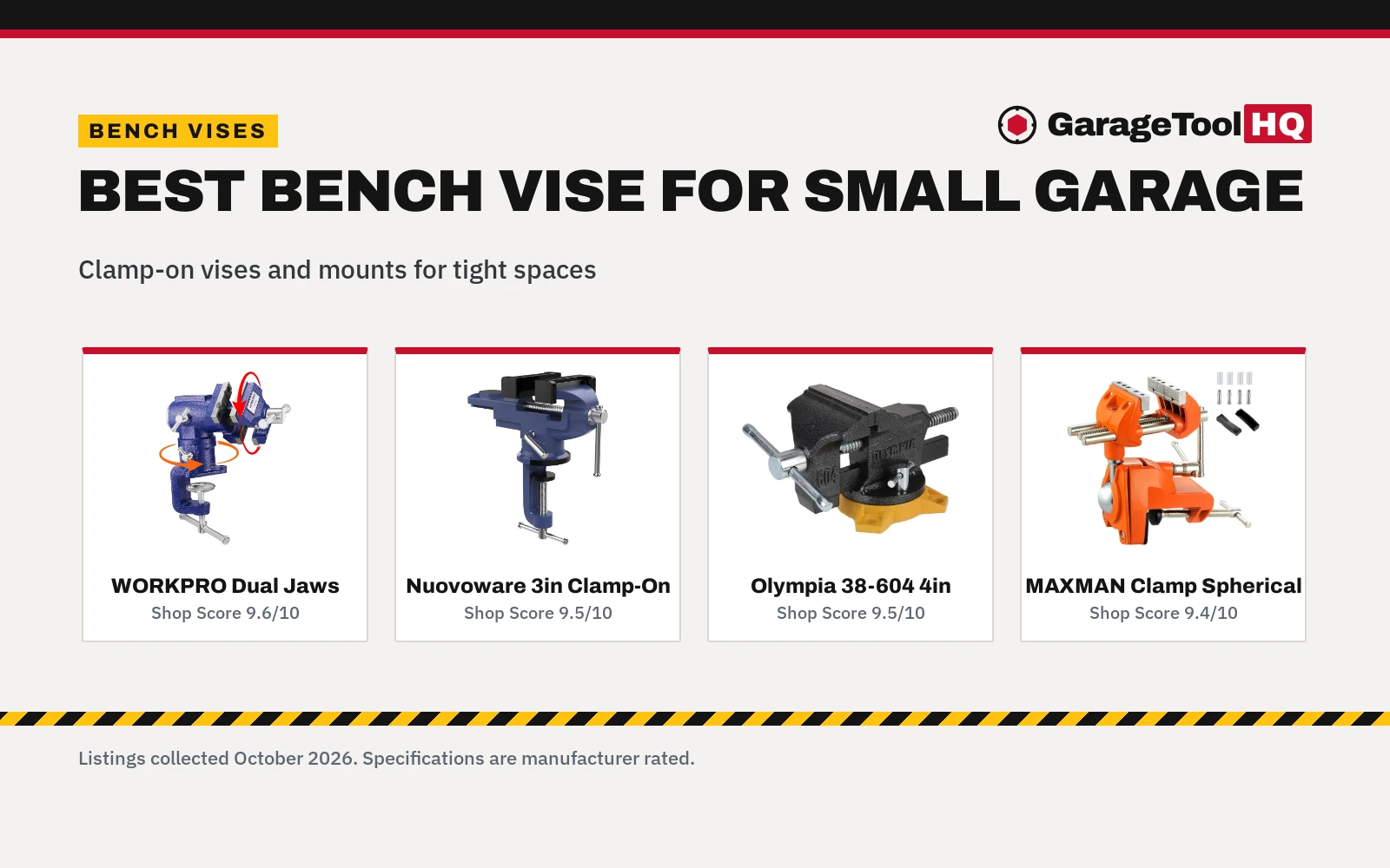 Best Bench Vise for Small Garage (2026)