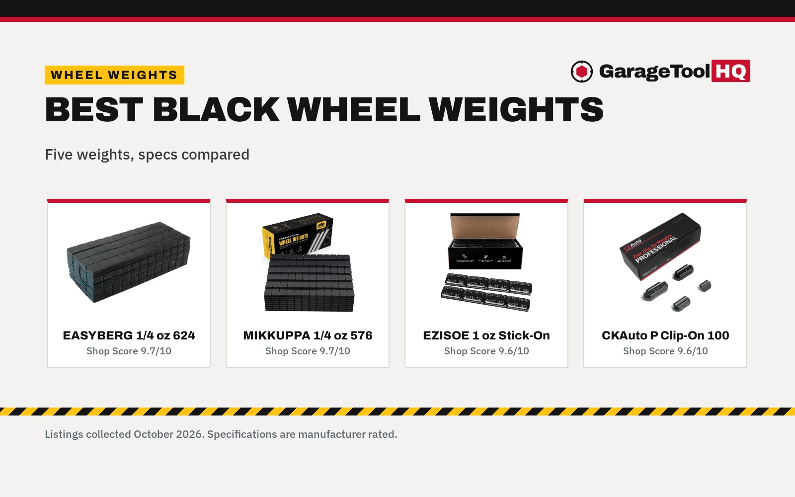 Best Black Wheel Weights (2026): 5 Weights Compared