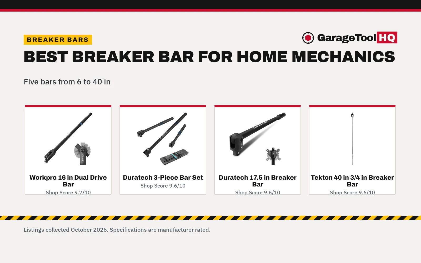 Best Breaker Bar for Home Mechanics (2026): 5 Picks
