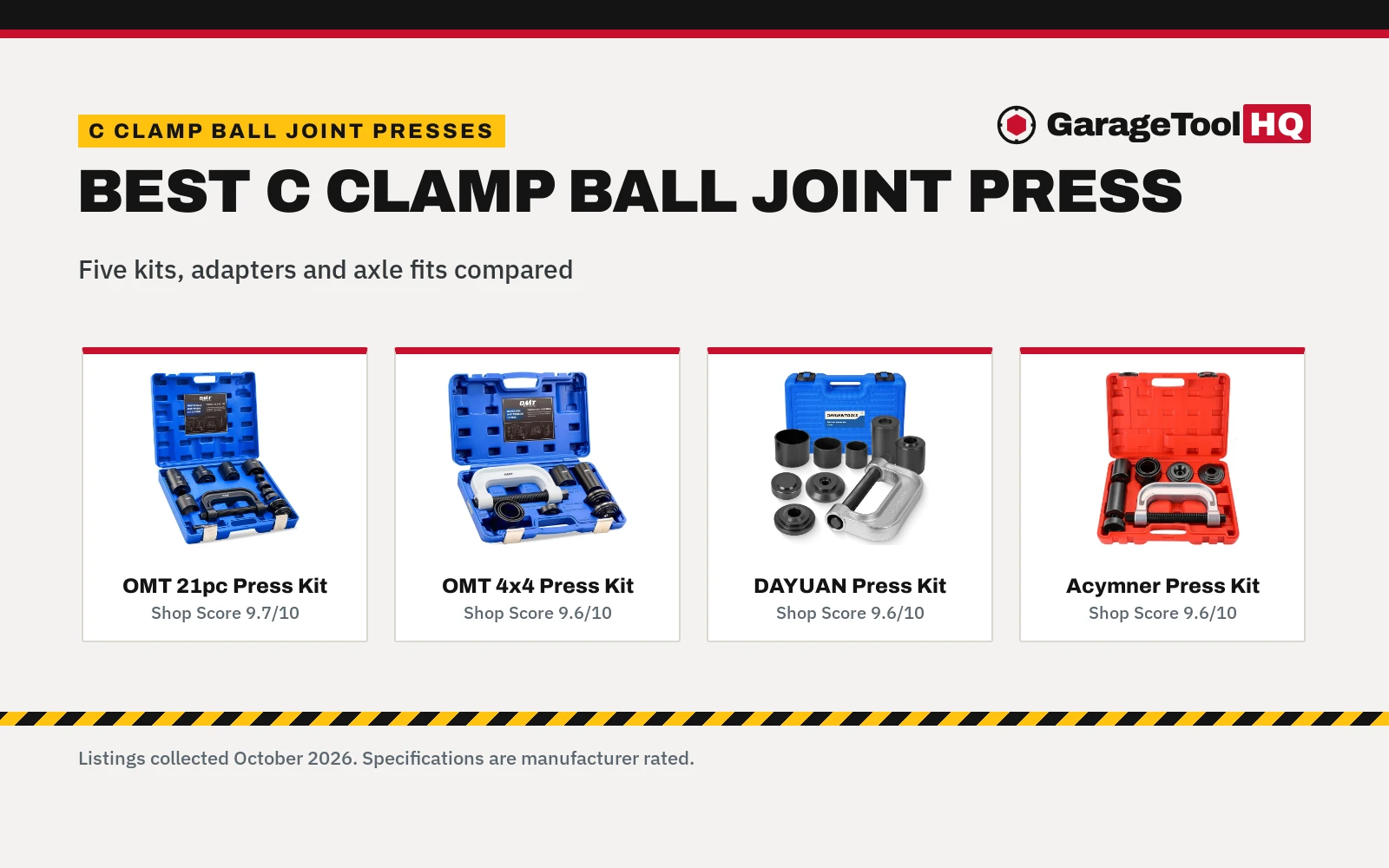 Best C Clamp Ball Joint Press (2026): 5 Compared