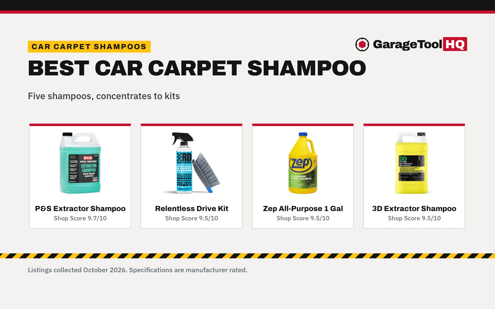 Best Car Carpet Shampoo (2026): 5 Shampoos Compared