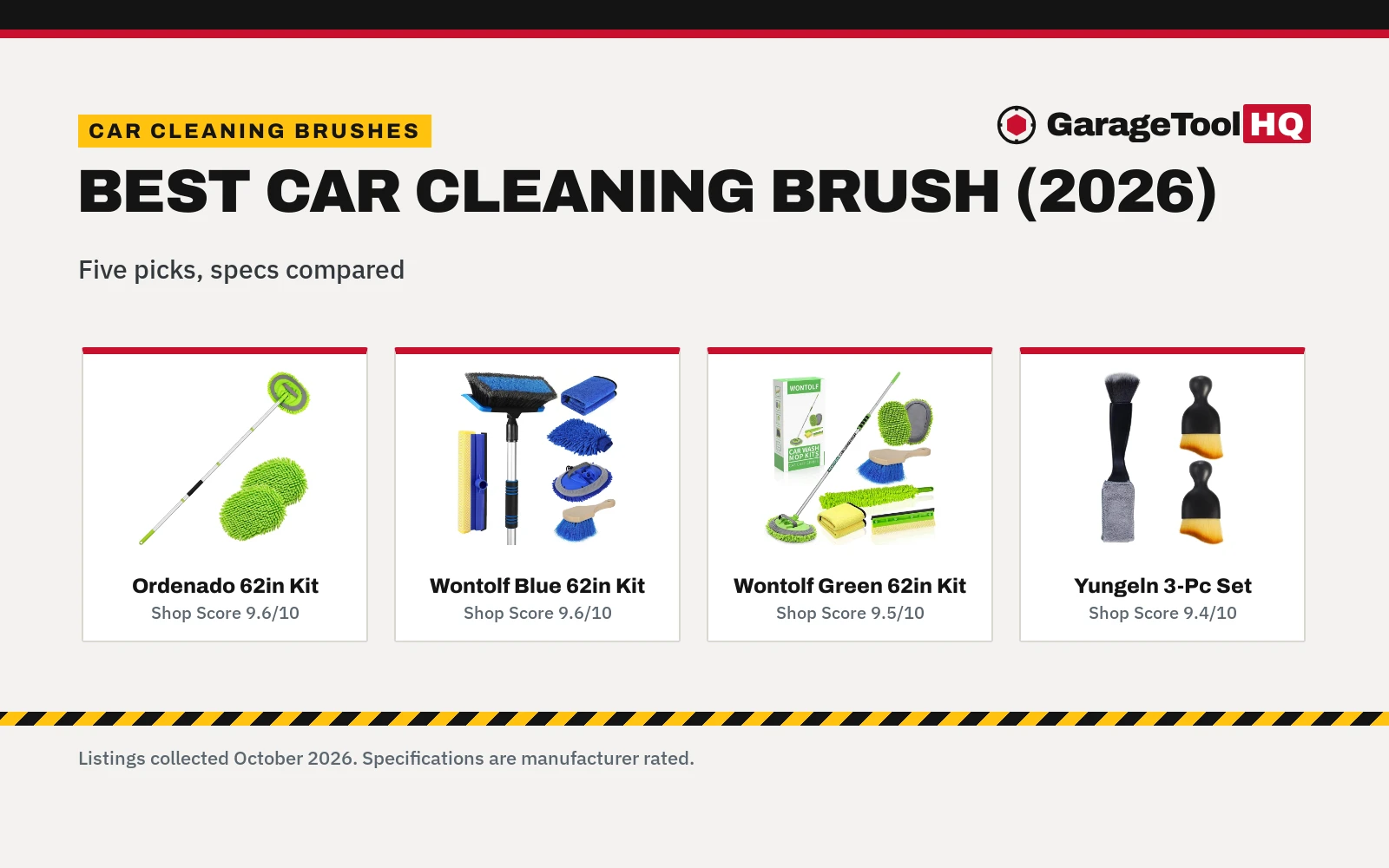 Best Car Cleaning Brush (2026): Five Picks Compared