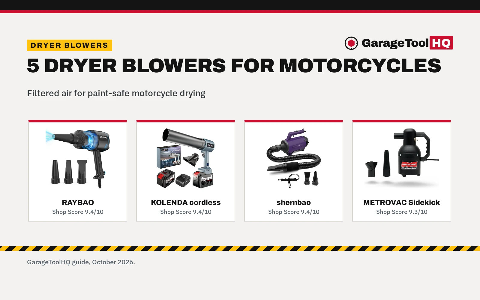 Best Car Dryer Blower for Motorcycles (2026): 5 Picks
