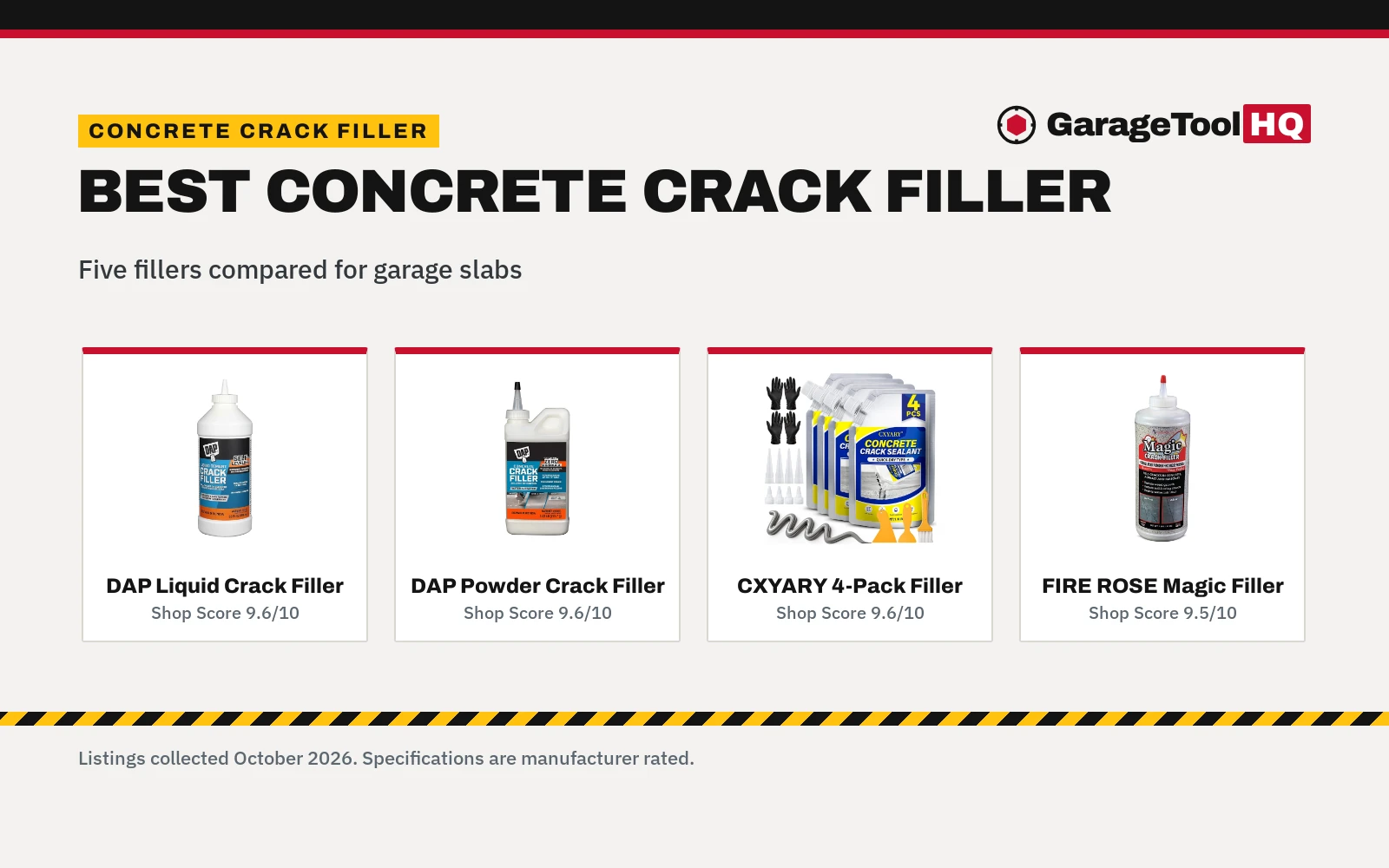 Best Concrete Crack Filler (2026): 5 Picks Compared