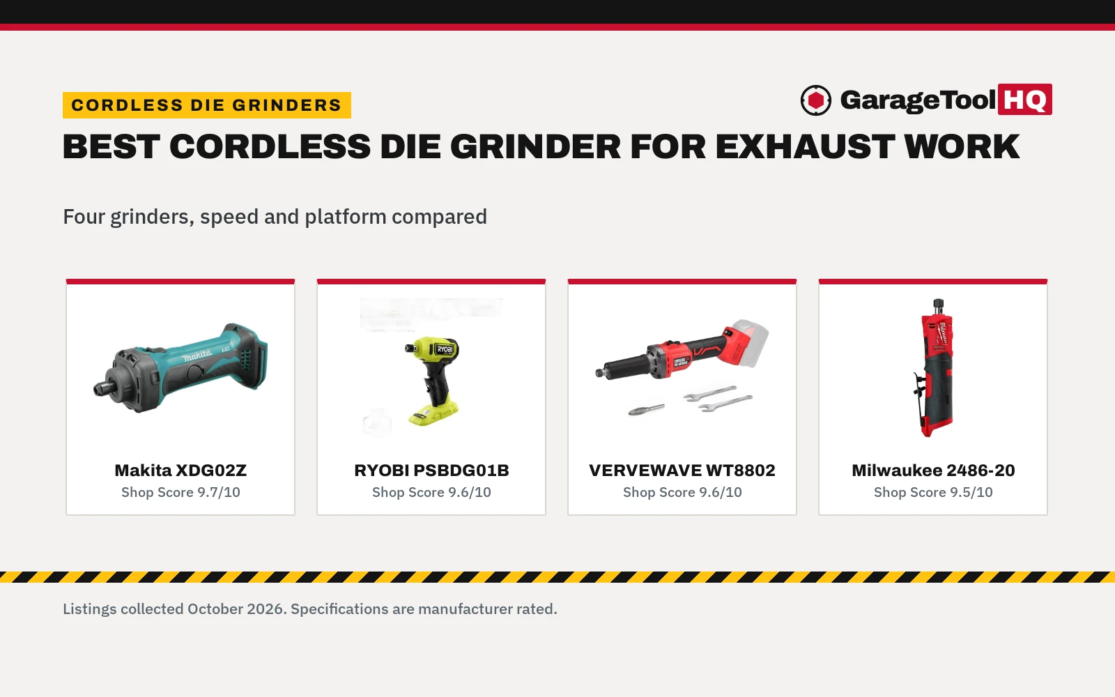 Best Cordless Die Grinder for Exhaust Work: 4 Picks Compared