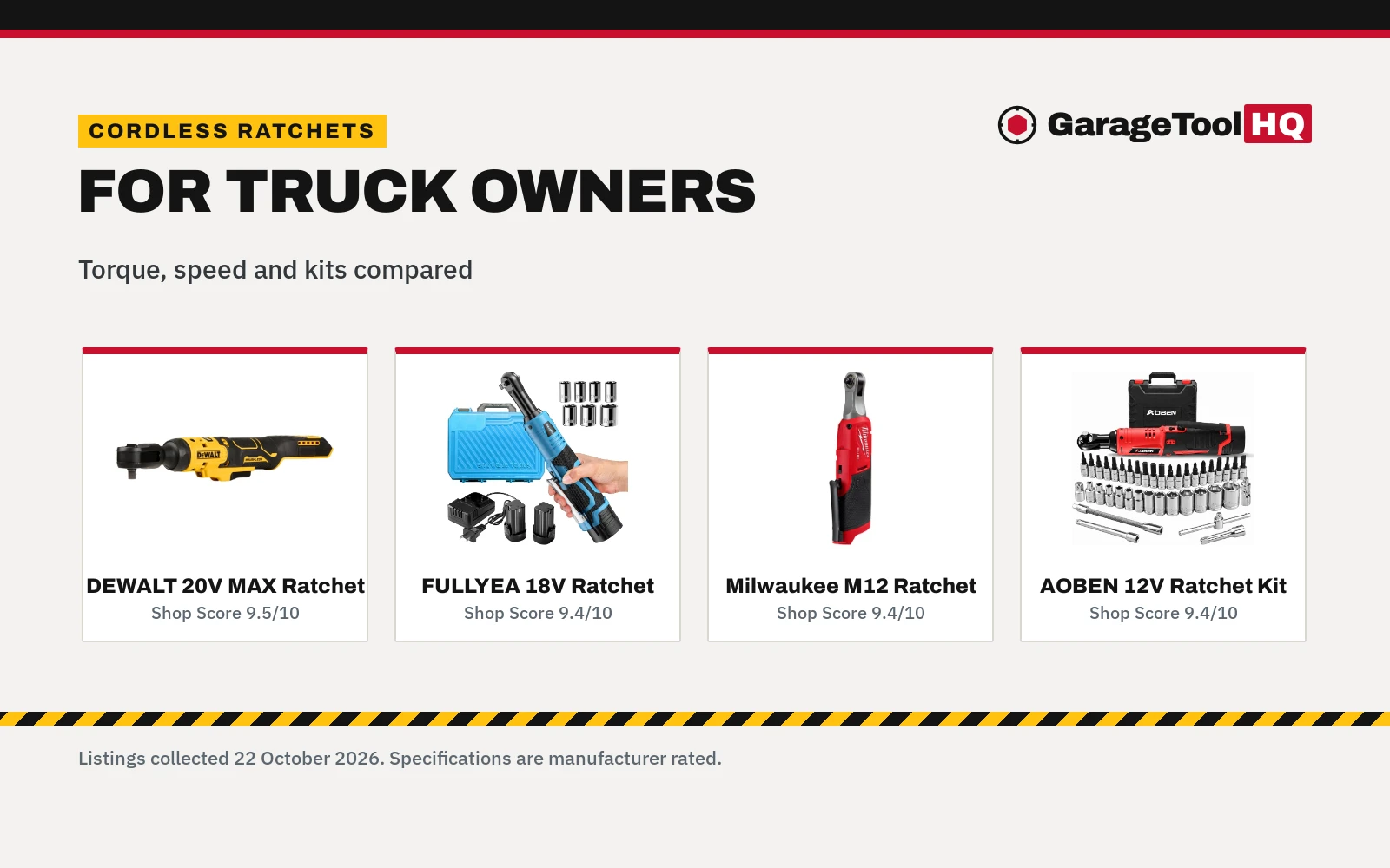 Best Cordless Ratchet for Truck Owners (2026): 5 Picks
