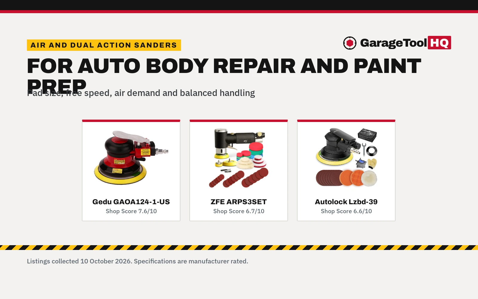 Best DA Sander for Auto Body: 4 Sanders Compared (2026)