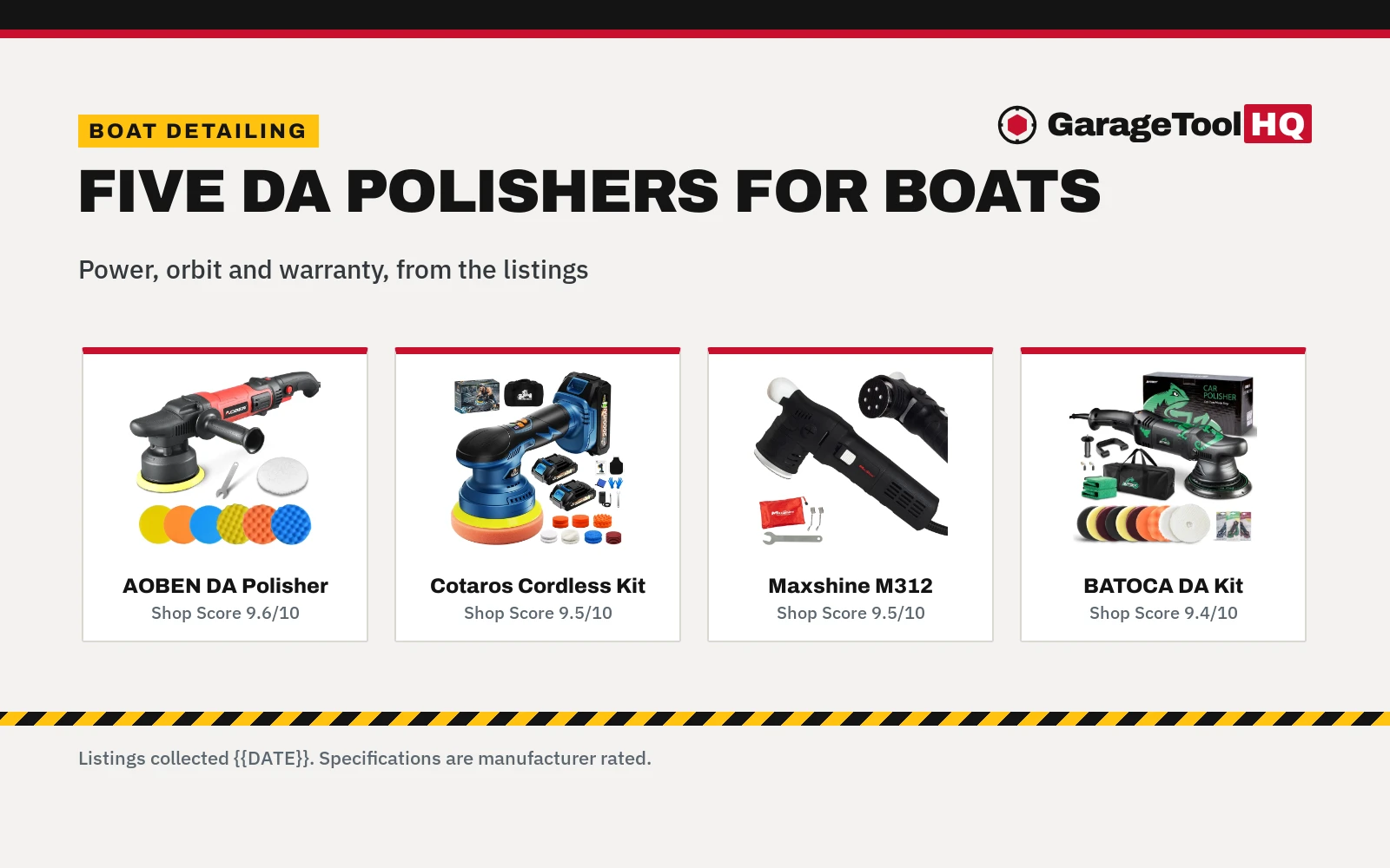 Best Dual Action Polisher for Boat Detailing: 5 DA Picks