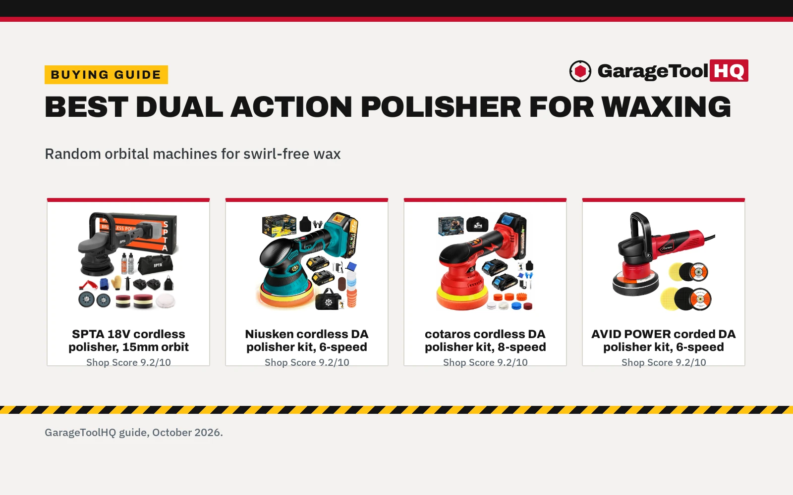 Best Dual Action Polisher for Waxing: 5 DA Picks Compared