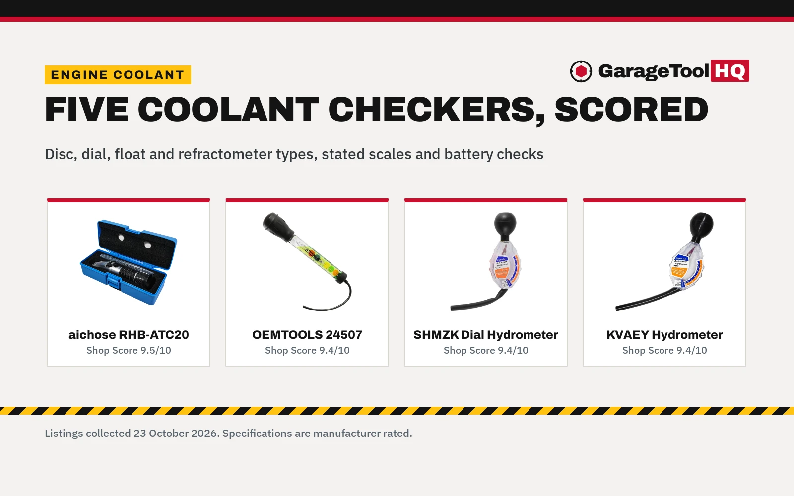 Best Engine Coolant Tester (2026): 5 Picks Compared