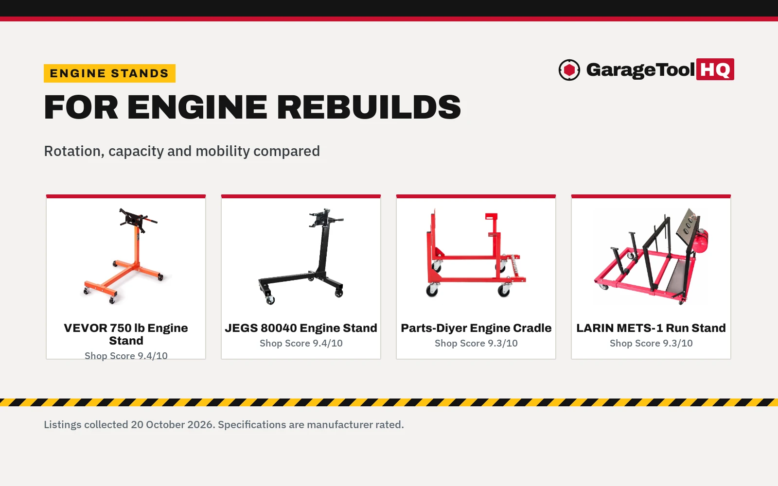 Best Engine Stand for Engine Rebuilds (2026): 4 Picks