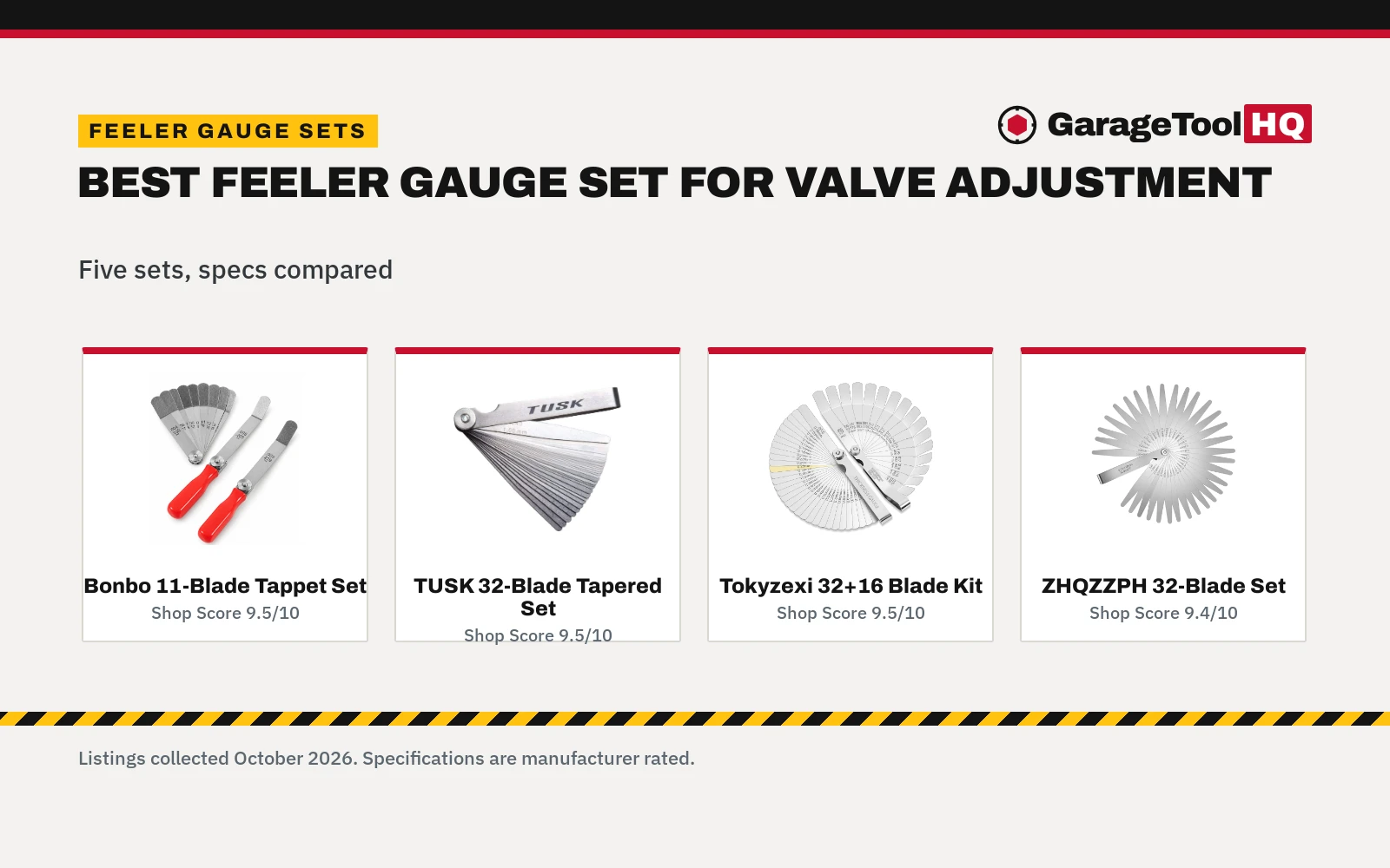 Best Feeler Gauge Set for Valve Adjustment: 5 Compared