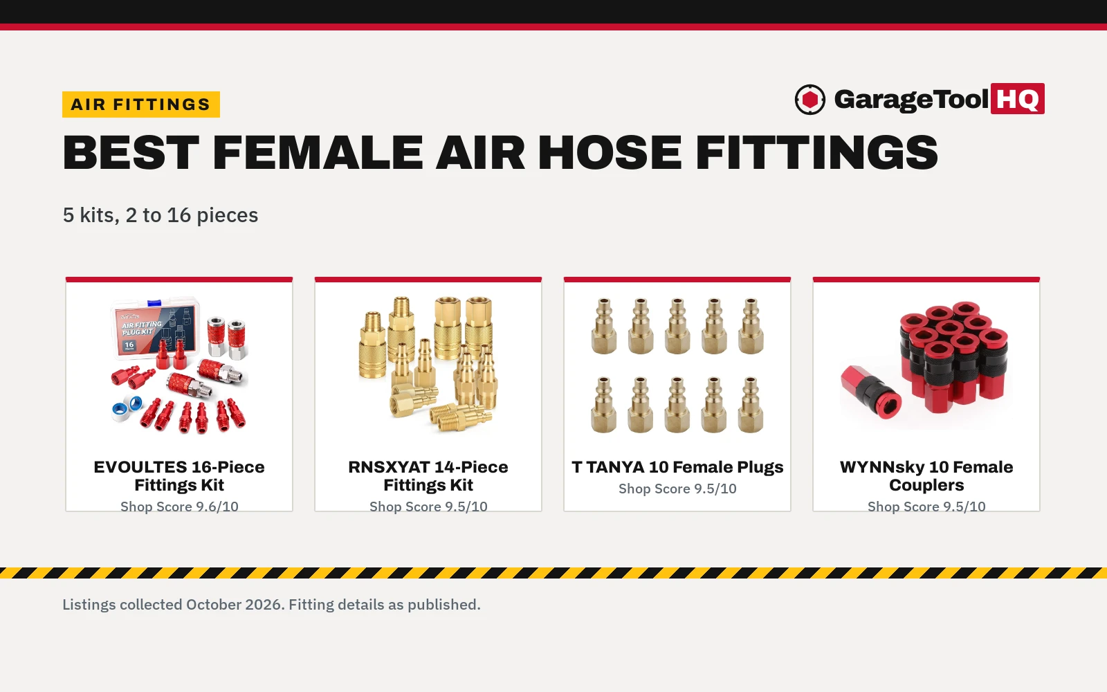 Best Female Air Hose Fittings (2026): 5 Kits Compared