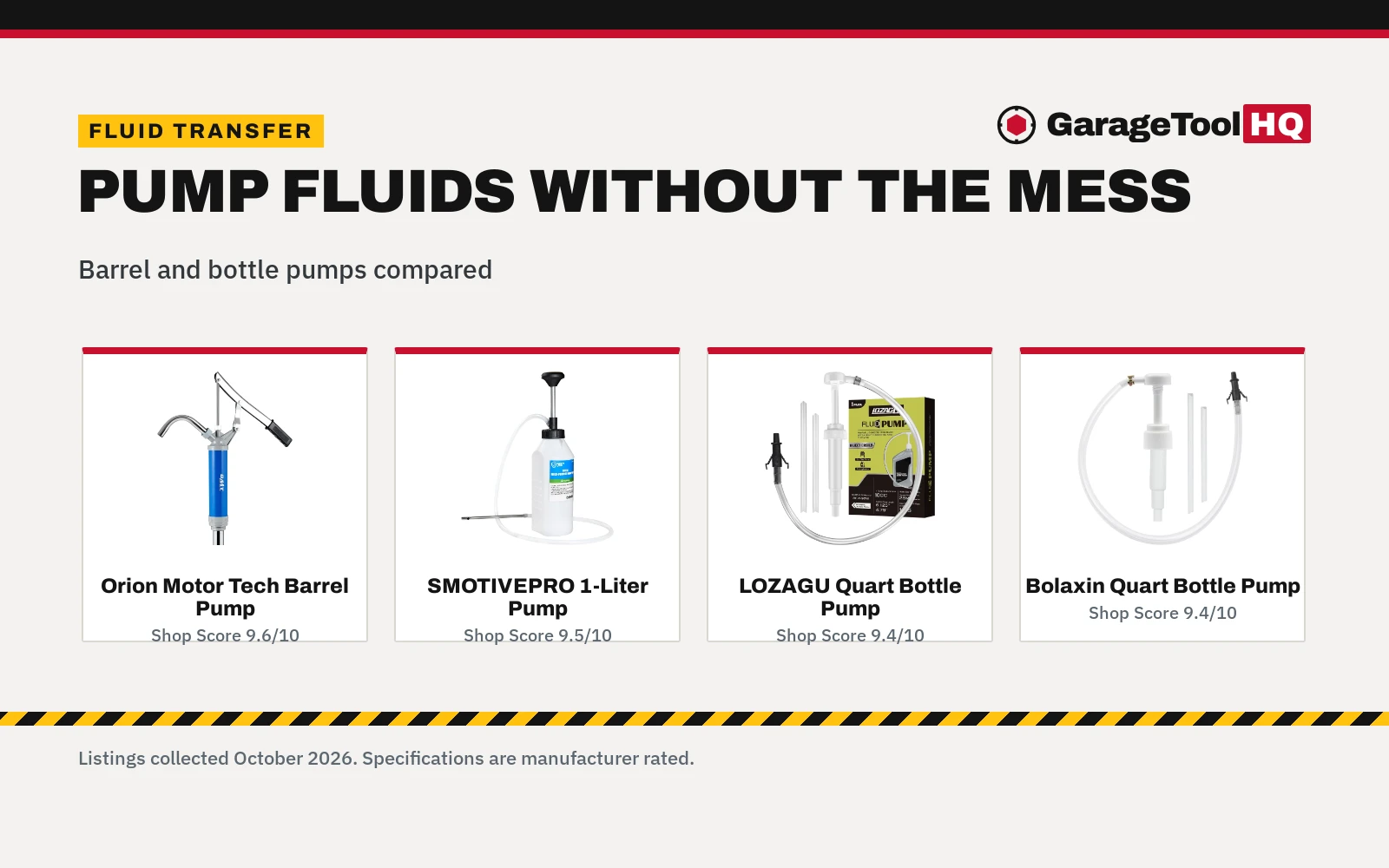 Best Fluid Hand Pump (2026): 4 Compared for Oil and Gear Lube