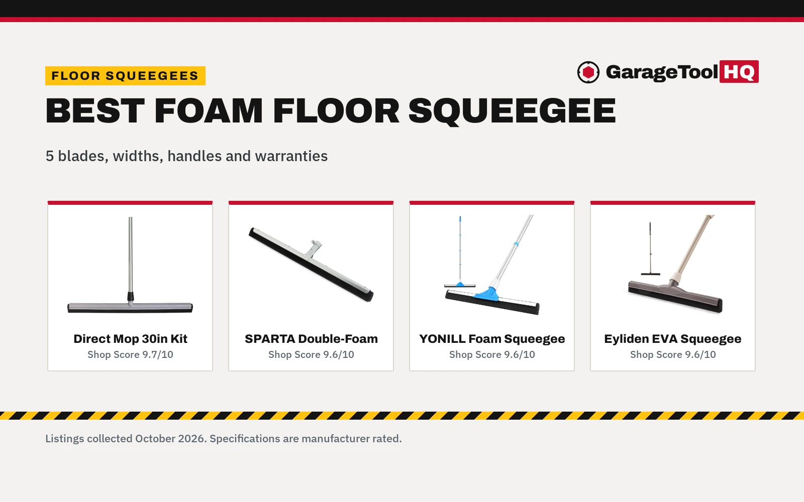Best Foam Floor Squeegee (2026): 5 Garage Picks Compared