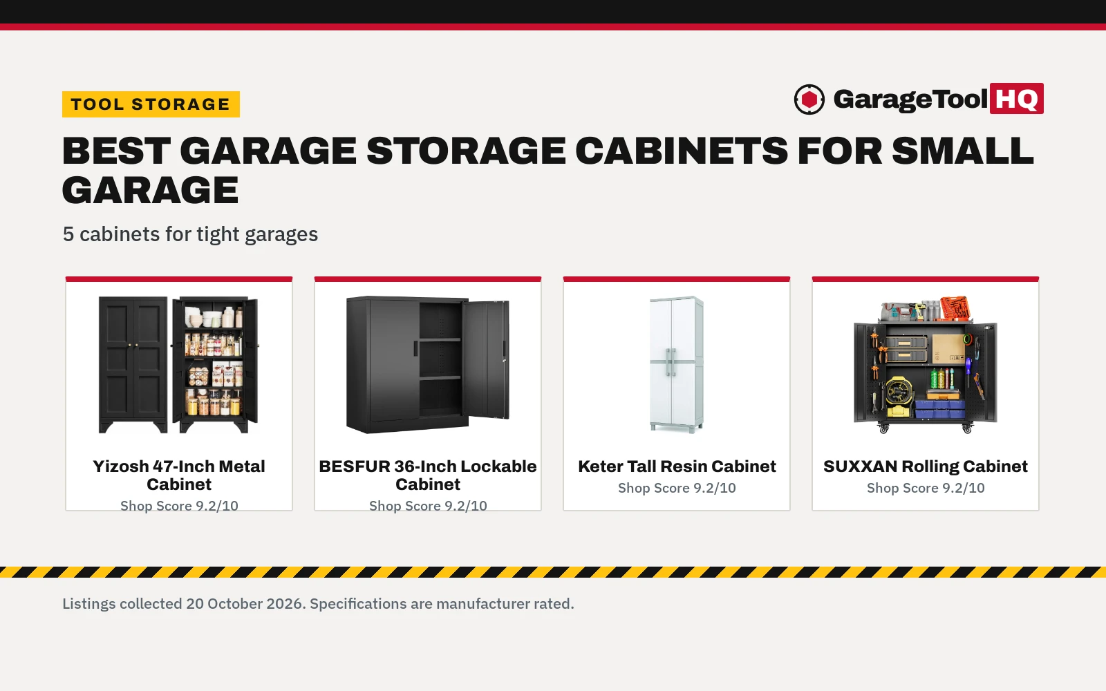 Best Garage Storage Cabinets for Small Garage (2026)