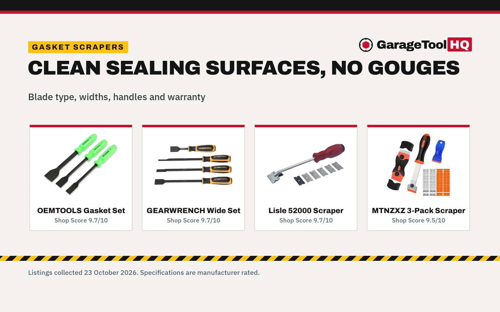 Best Gasket Scraper (2026): 5 Scrapers Compared
