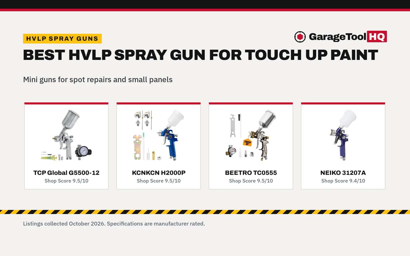 Best HVLP Spray Gun for Touch Up Paint (2026)