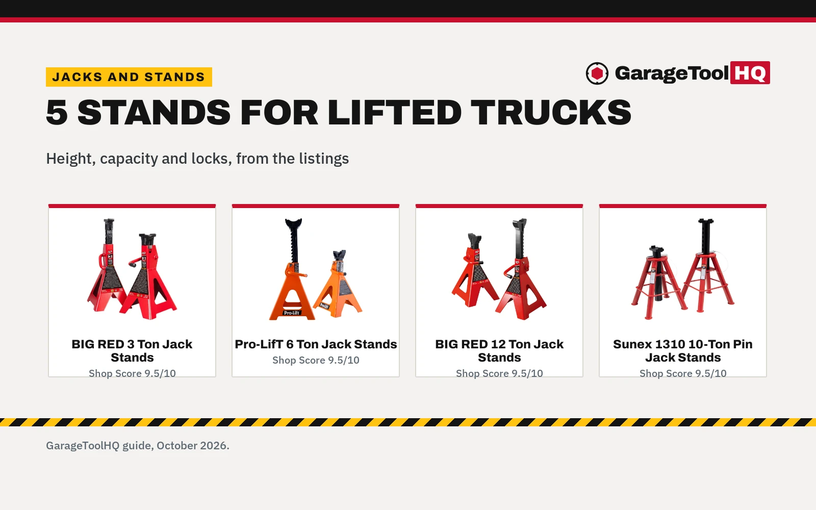 Best Jack Stands for Lifted Trucks (2026): 5 Picks
