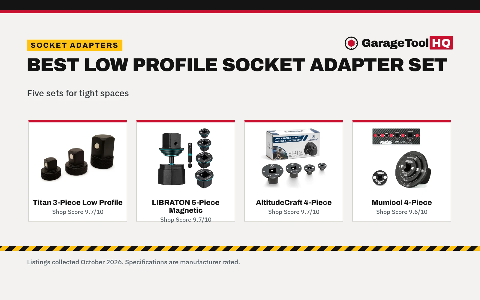 Best Low Profile Socket Adapter Set (2026): 5 Compared