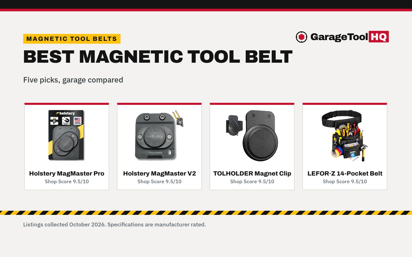 Best Magnetic Tool Belt (2026): 5 Picks Compared