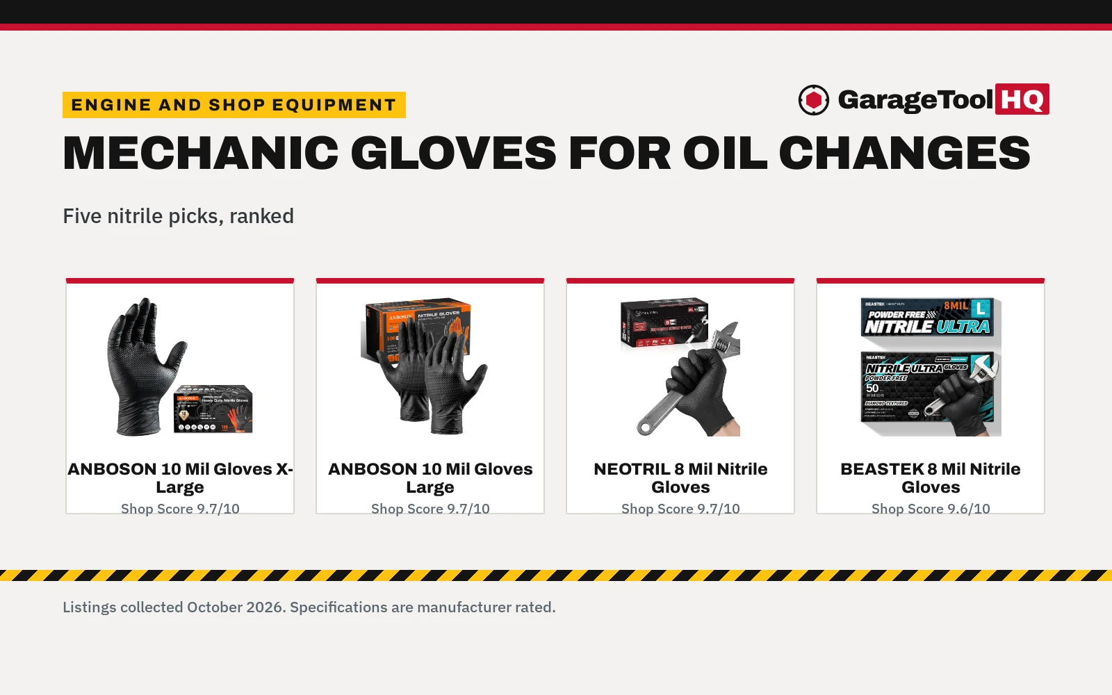 Best Mechanic Gloves for Oil Changes (2026)