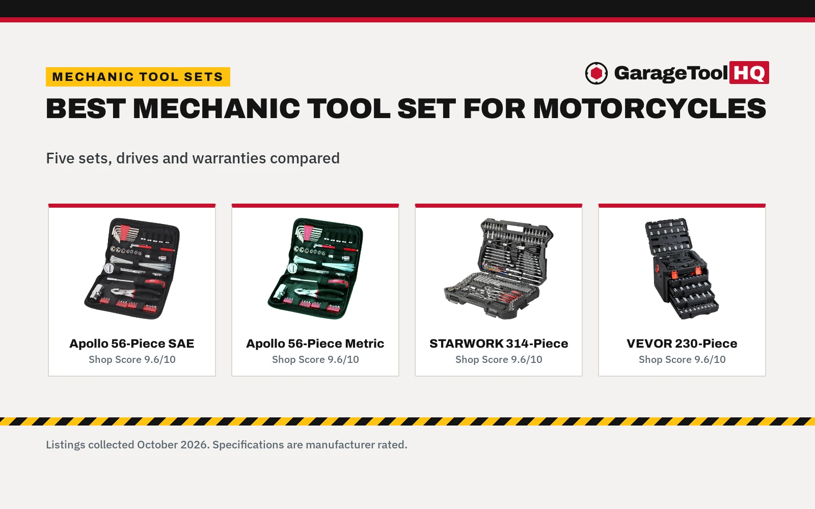 Best Mechanic Tool Set for Motorcycles: 5 Sets for the Bike and Garage