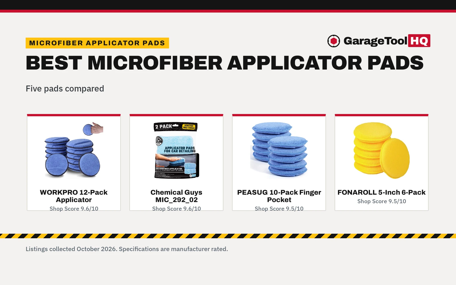 Best Microfiber Applicator Pads (2026): 5 Compared