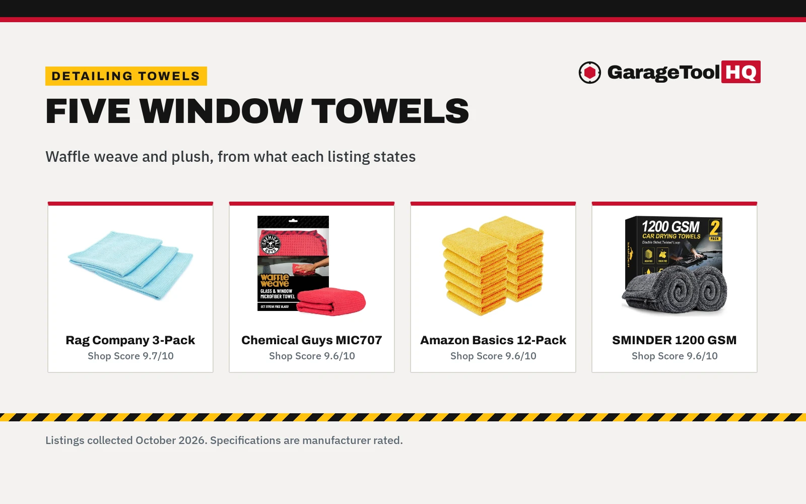Best Microfiber Towels for Car Windows (2026): 5 Picks