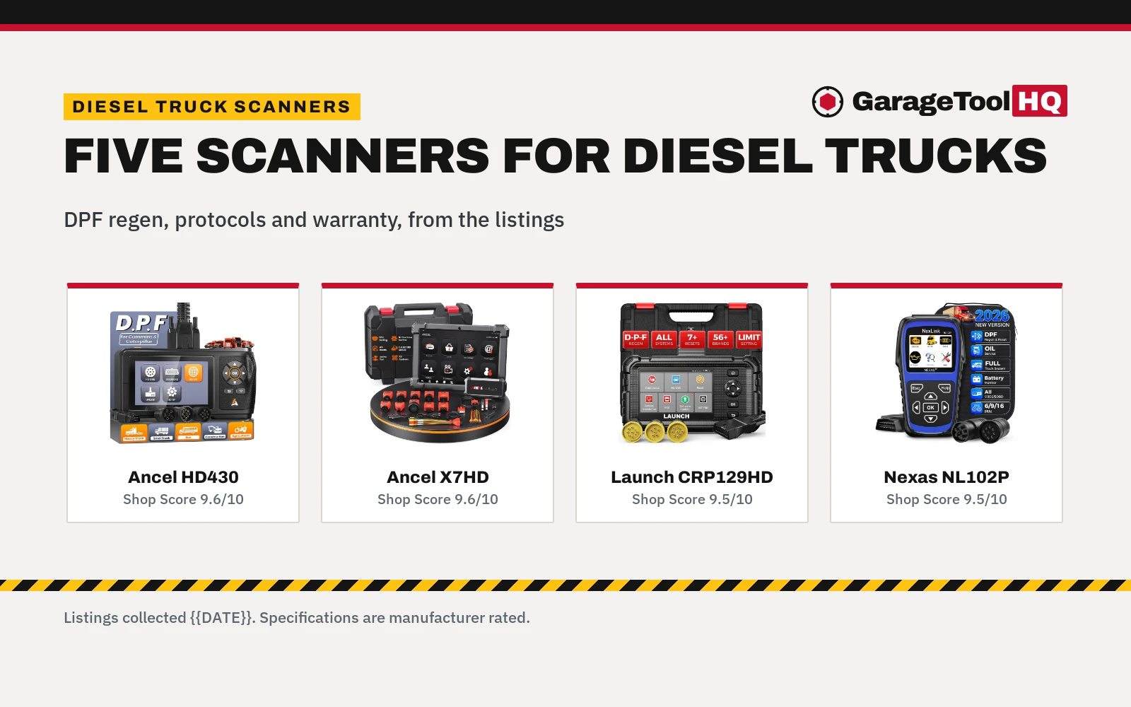 Best OBD2 Scanner for Diesel Trucks: DPF Regen and Full-System Picks
