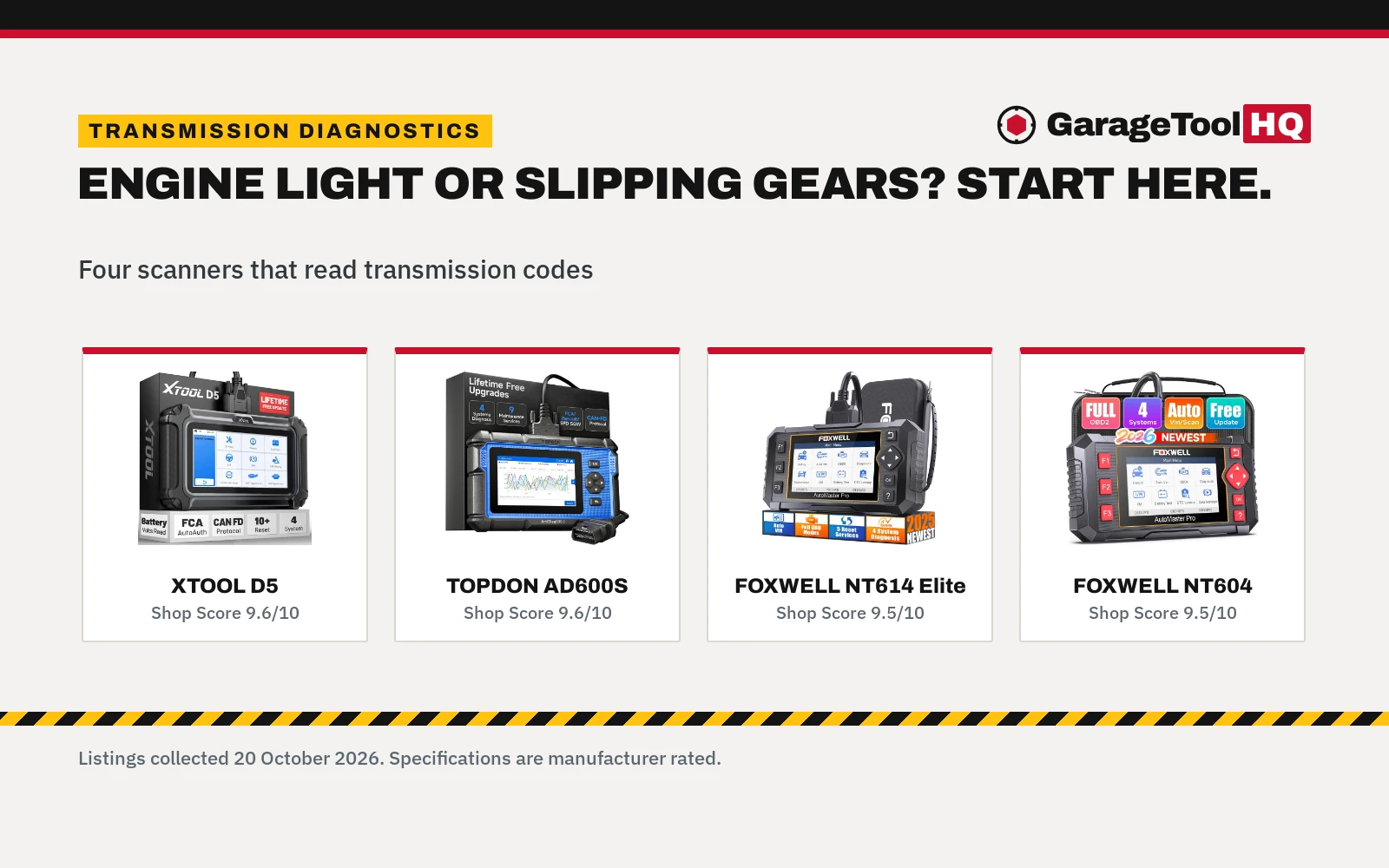 Best OBD2 Scanner for Transmission: 4 Picks for Transmission Diagnostics (2026)
