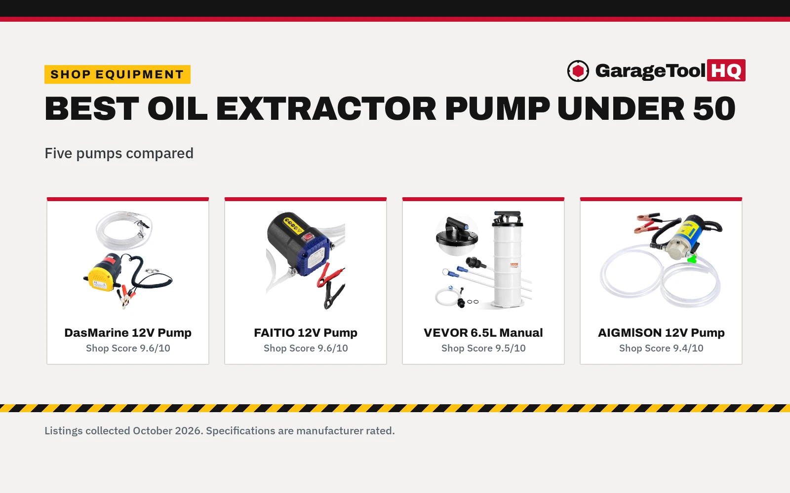 Best Oil Extractor Pump Under 50 (2026): 5 Compared