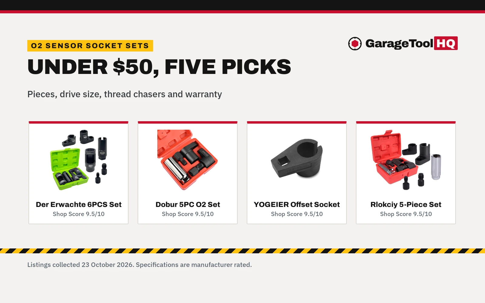 Best Oxygen Sensor Socket Set Under $50 (2026): 5 Picks Compared