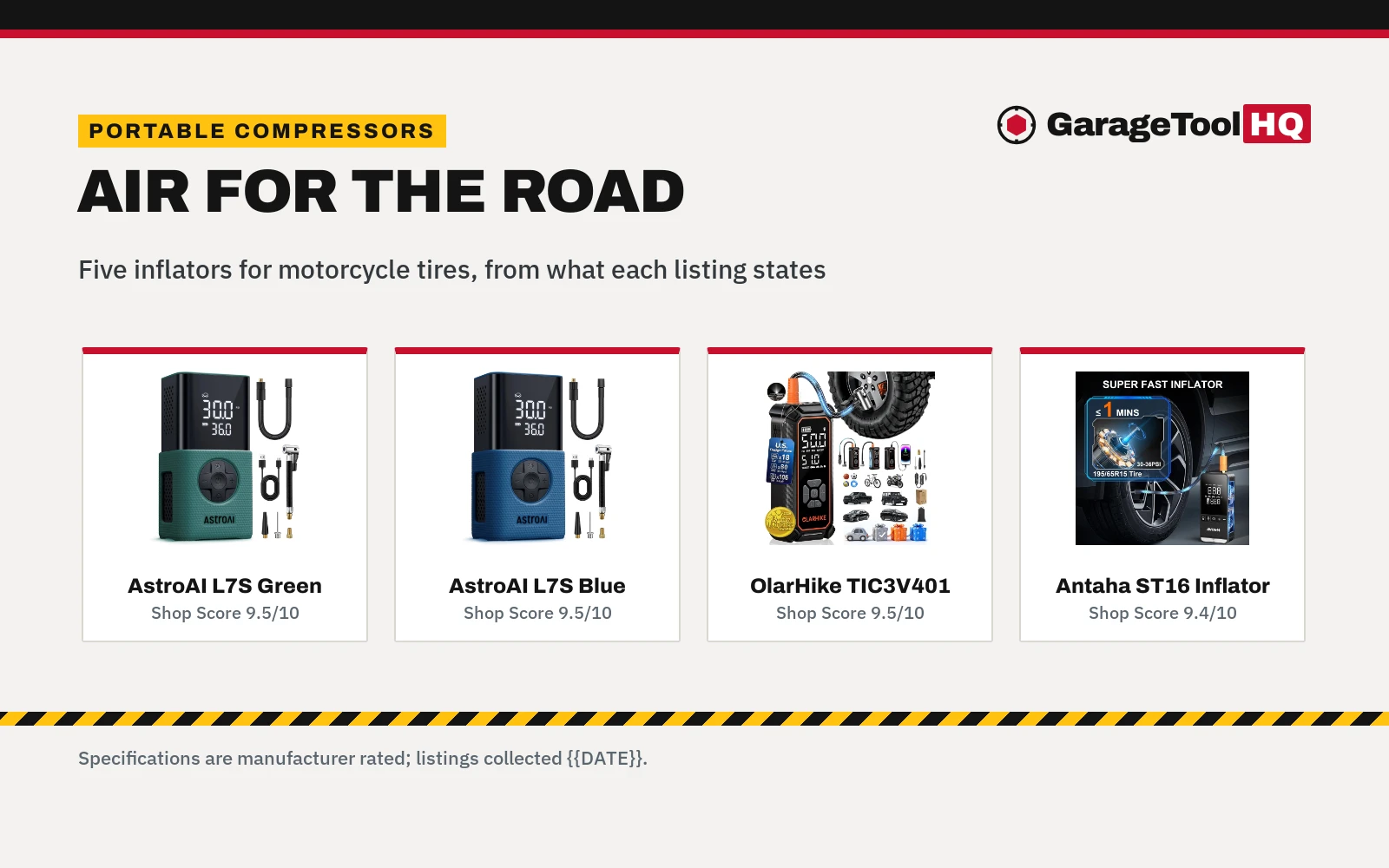 Best Portable Air Compressor for Motorcycle (2026): 5 Picks