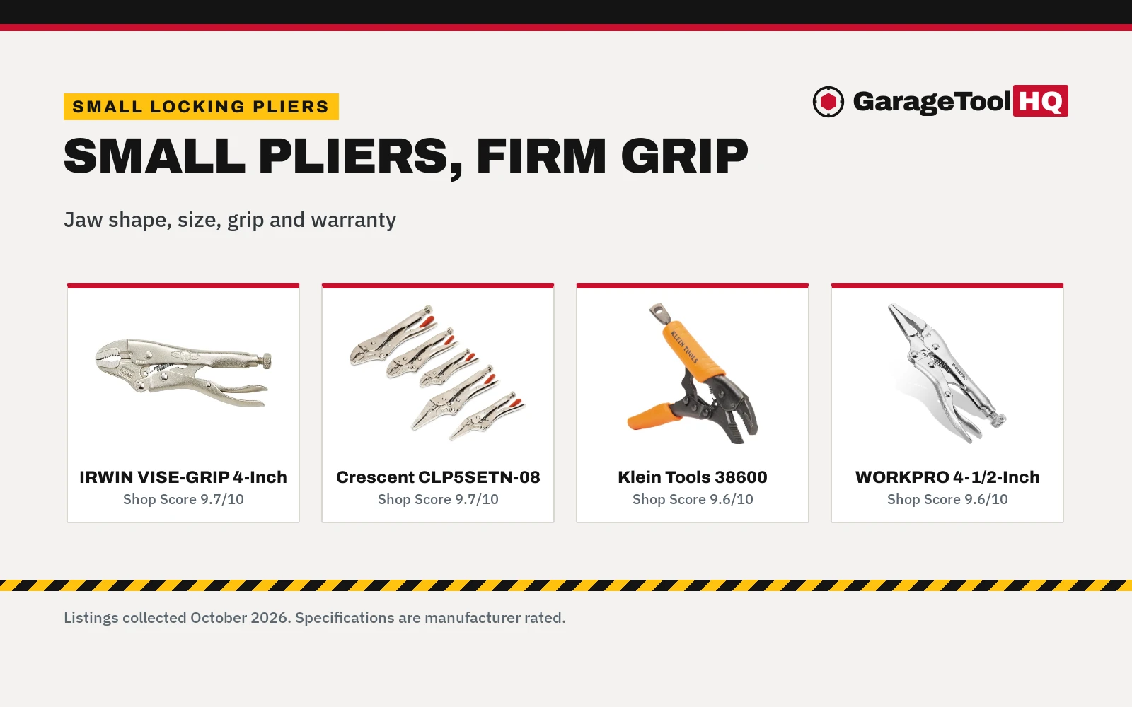 Best Small Locking Pliers (2026): 5 Pliers Compared